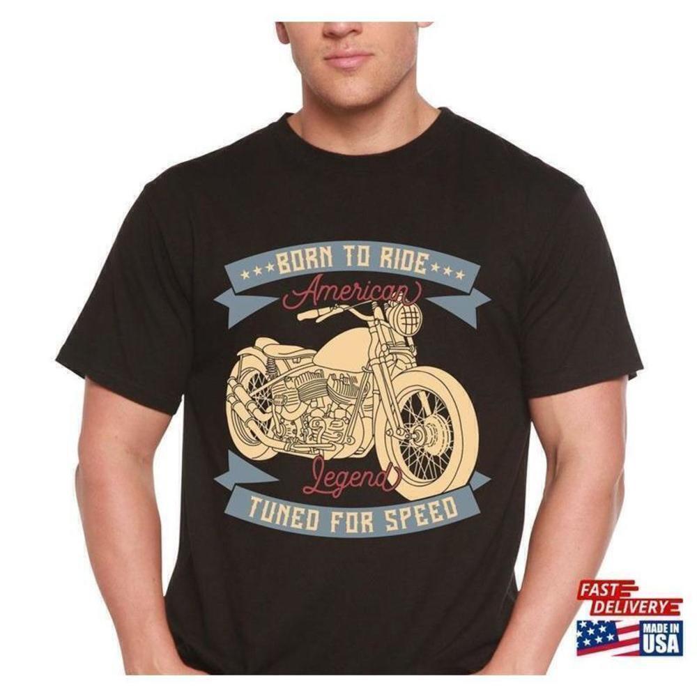 Born To Ride American Legend Motorcycle Lifestyle T-Shirt